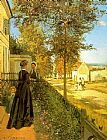 Camille Pissarro Famous Paintings - Louveciennes The Road to Versailles
